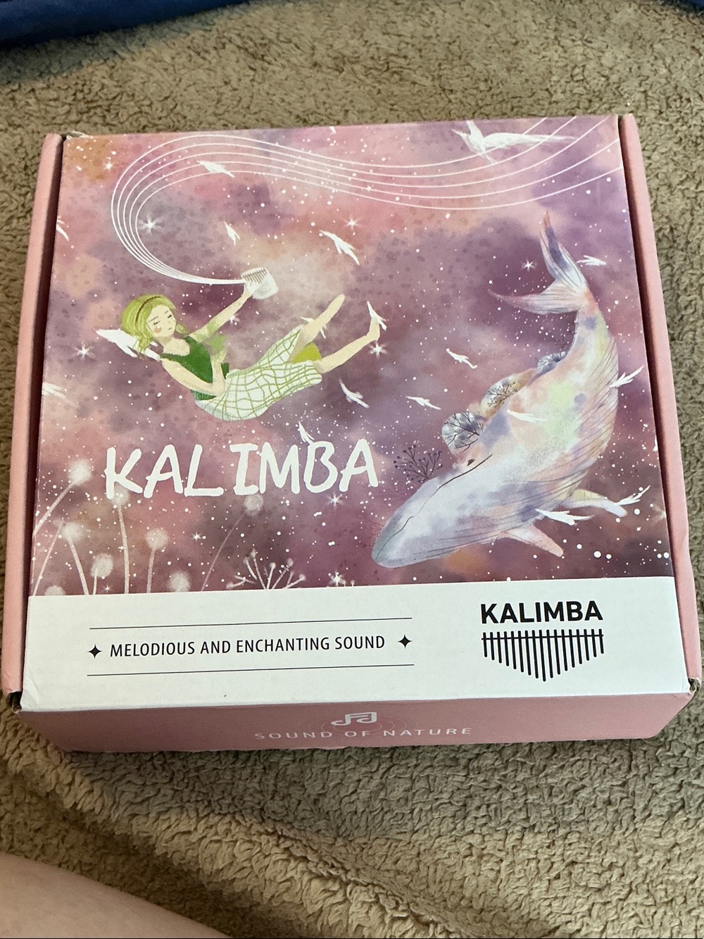 Kalimba Thumb Piano Gift Box - Pastel Pink & Lavender